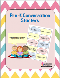 conversation starters for pre-K
