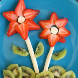 Fruit and Cheese Flowers